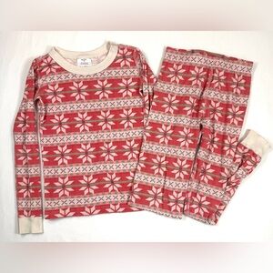HANNA ANDERSSON Kids Organic‎ Cotton Holiday Pajama Set 8 Fair Isle Winter Cozy